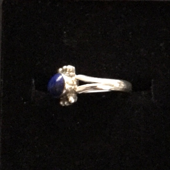 Vintage Blue Lapis 925 Sterling Silver Ring - Picture 3 of 6